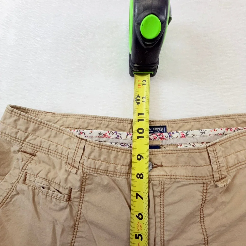 Polo‎ Jeans Company by Ralph Lauren Khaki Cargo Shorts Sz 10 Utility Floral Trim